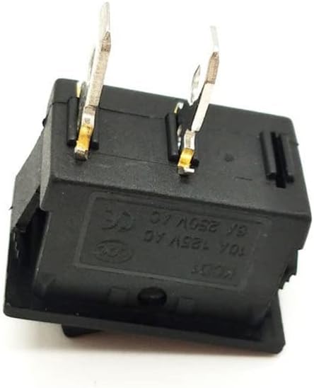 5pc/conjunto botão preto interruptor pequeno 6a 250v/ac 10a 125V/ac kcd1 2pin Snap-in On/Off Rocker