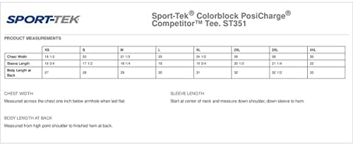 Tee Sport -Tek St351 Colorblock Tee - True Royal/White - L