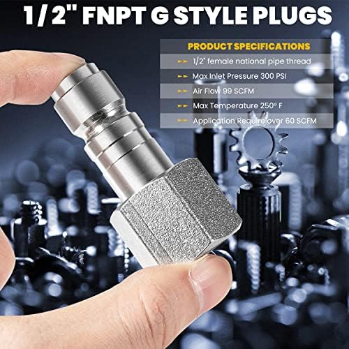 S-1818 1/2 FNPT G Plugs para requer mais de 60 scfm