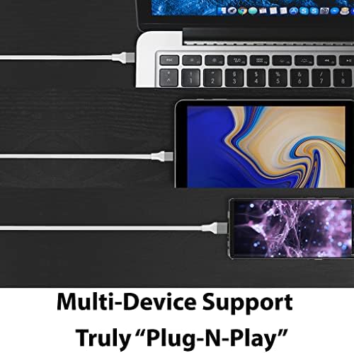 Cabo USB-C/PD 4K HDMI Compatível com Samsung Galaxy S20+ 5G com 2160p@30Hz, cabo de 6 pés/2m [White,