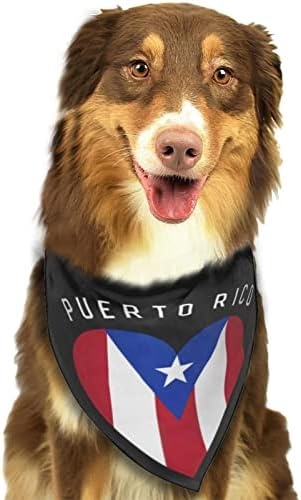 Pets Bandana Porto Rico Porto -riquenho Pride orgulho ajustável Bandanas de cães lençáveis ​​de