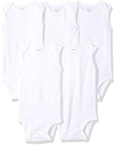 Carter Baby-Girls White 5 Pack Bodysuits