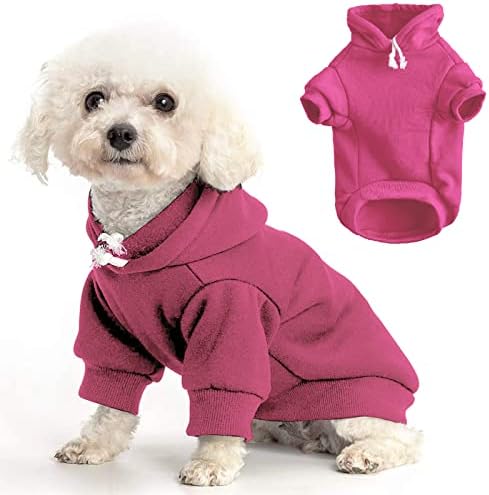 Cnarery Dog Hoodie Roupas de animais de estimação, suéter macio e quente de cachorro com coleira, casaco de inverno