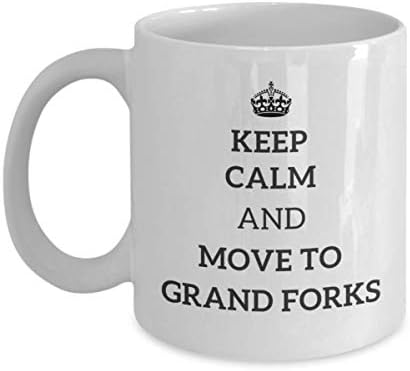 Mantenha a calma e vá para Grand Forks Farks Copo Viajante Coleador de trabalho Gift Gift Dakota North Travel Mug Present