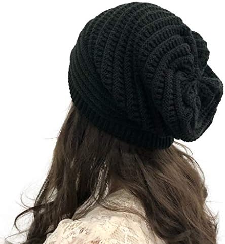 Mulheres sólidas Crochet Knit Winter Holey Splice Cap Hats Chapéus de outono Caps Men Haps Men Hats