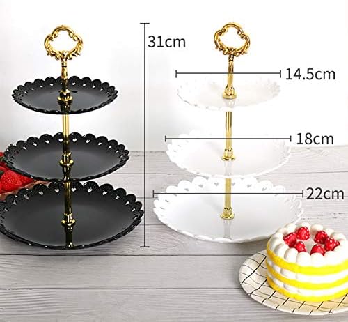 Guangming - Stand de sobremesa, suporte de pastelaria de bolo de 3 camadas, suporte para cupcakes, lanche de cupcake