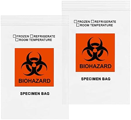 GPI - 6 x 9 100 pacote, sacos de zíper de amostras de biohazard, com bolsa, 2 mil de espessura, para as amostras de laboratório ou instalação de saúde.