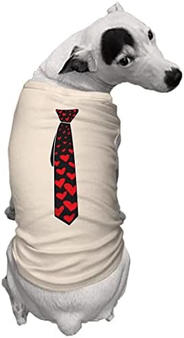 Camisa de cachorro de gravata do coração