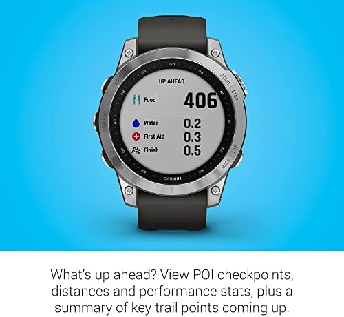 Garmin 010-02540-00 Fenix ​​7, Aventure Smartwatch, relógio ao ar livre com GPS, tela sensível ao toque, recursos