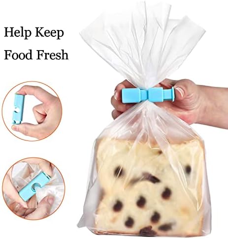 Ds. Clipes de bolsa de estilo distintivo para armazenamento de alimentos 12 peças Bacia de sacolas para pão rápido e fácil de usar