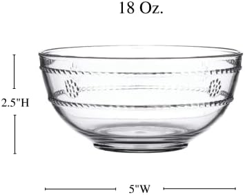 Juliska - Isabella acrílica Berry Bowl, vidro acrílico - acrílico inquebrável, claro