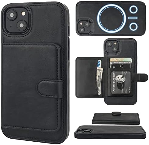 Caixa de carteira bocasal para iPhone 14 Compatível com magsafe Magnetic RFID bloqueando capa