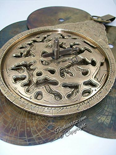 5MOONSUN5 8,5 de bronze pendurado Astrolabe árabe Globo Marítimo Marítimo Réplica de Calendário