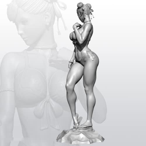 1/24 Agente de ficção científica Kit de modelo de resina guerreira feminina, peças de modelo de resina em miniatura não montada e sem pintura