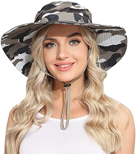 Chapéus solares da matriz real para mulheres Proteção UV Chapéu de sol amplo balde chapéu de pesca