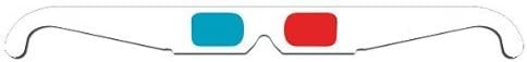 Óculos 3D Óculos Direct -3D - Pares vermelhos e cianos -50 desdobrados - Compre copos 3D a granel e salvar - quadro branco ou amarelo