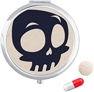 Halloween Big Eyed Skeleton Case Pocket Pocket Medicine Storage Caixa de contêiner Dispensador