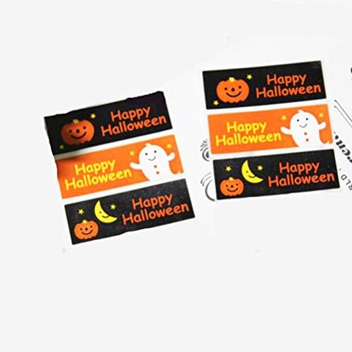 Decorações de casas de Halloween, 40pcs adesivo de selo adesivo Halloween Elememts Design Square decorativo
