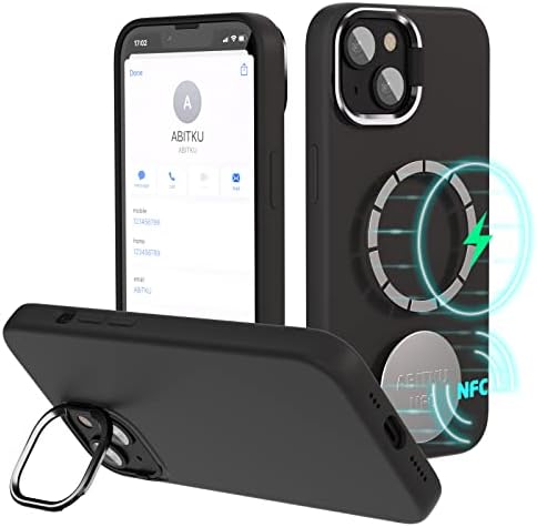 Abitku Magsafe Compatível com o iPhone 14-NFC inteligente, silicone líquido de toque suave,