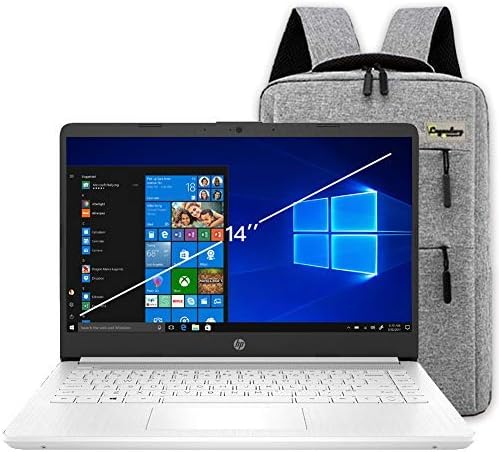 Laptop HD HP de 14 polegadas, Intel Celeron N4020 até 2,8 GHz, 4 GB DDR4, 64 GB de armazenamento Emmc, WiFi 5, Webcam, HDMI, Windows 10 S/Acessórios Legendários