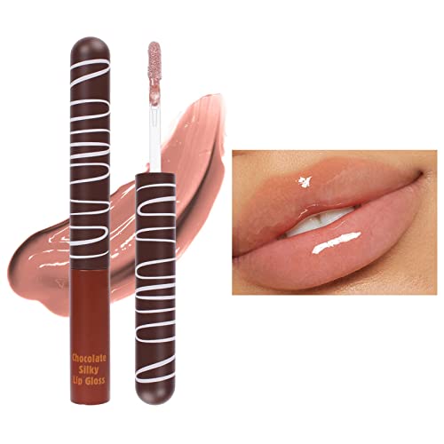 Pigmentos naturais para o esmalte lábio de chocolate Lip Gloss hidratante hidratante durar hidratante