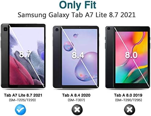 Caso do Timovo para Samsung Galaxy Tab A7 Lite 8.7 2021, TPU SLIM SOFT TPU translúcido com tampa de proteção