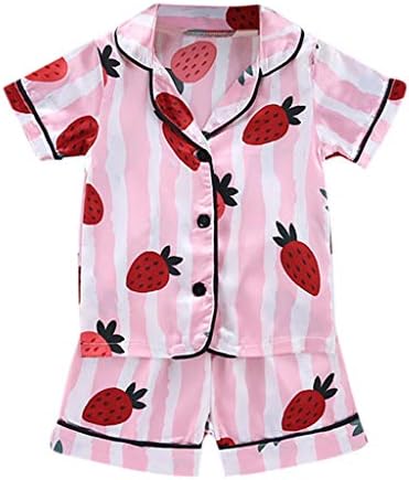 Fafan pijama tamanho 7 menino menina roupas gatos de desenho animado de manga curta para baixo de 2pcs roupas de camisola de roupas de bebê algodão