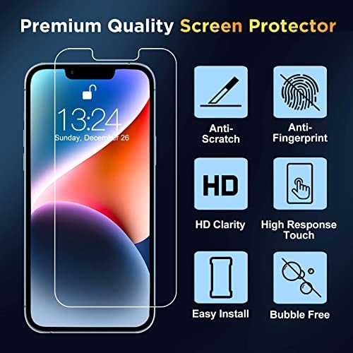 TOTEXIL 3 Protetores de tela de embalagem para iPhone 14 Plus 6,7 polegadas com 3 protetores de