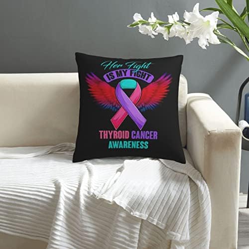 Kadeux Tireoid Cancer A conscientização do câncer insere 18x18 polegadas Pillows Insira a tampa do travesseiro