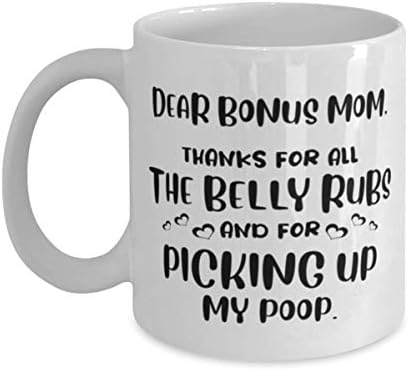 Mãe caneca, querida mãe, obrigado por toda a barriga e por pegar meu cocô, idéias únicas para mamãe, copo de chá de caneca de café branco