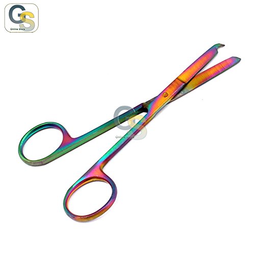 G.S Multi Titanium Color Rainbow Stitch SCISSORSSORES 4,5 Aço inoxidável