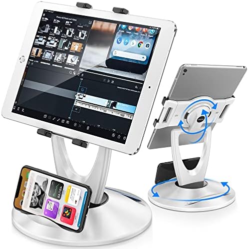 DeskLogics iPad Stand para mesa, suporte para tablet - 6 polegadas a 13 polegadas - estável, ajustável