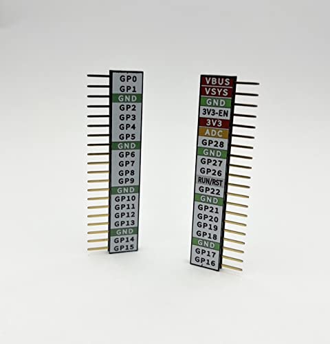 20 Pinx2 3,2 mm/6,1mm de cabeçalho de pino com estampamento colorido para Raspberry Pi Pico Prototiping Shield