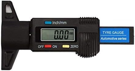 Medidor de profundidade de piso dos pneus digitais com uma grande ferramenta de medição de métrica de exibição de LCD/polegada 0-25,4mm para caminhões de moto de carro vans