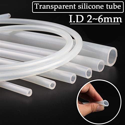 Mangueira de plástico transparente 1m i.d 2 ~ 6mm mangueira de silicone transparente, tubo flexível resistente