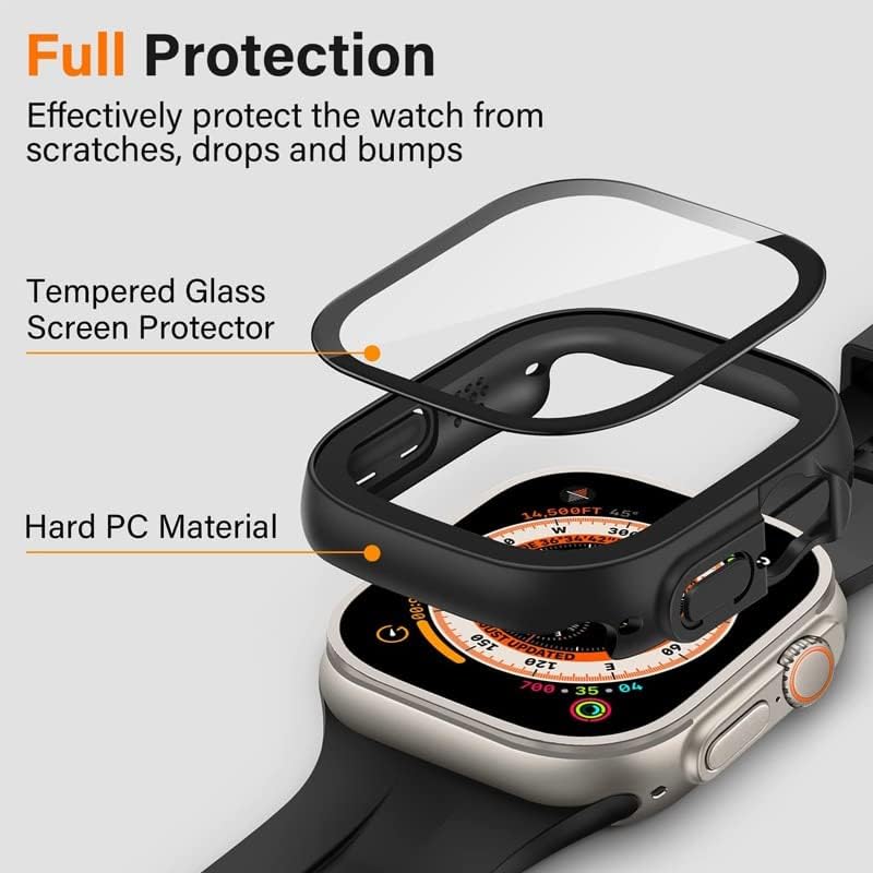 SDUTIO GLASS+TAPE PARA APPLA DE CAPA DE RELAGEM DE APEL Ultra 49mm Smartwatch PC Protetor de proteção Acessórios