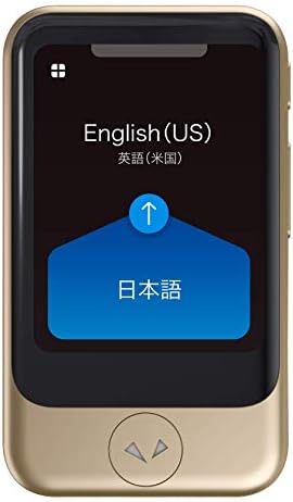 Pocketalk Model S Real em tempo real 82 Language Voice Translator com dados internos de 2 anos e text-to-translate