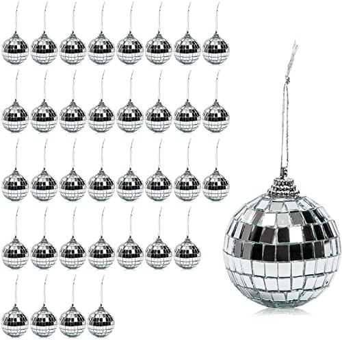 Ornamentos de árvore de Natal da bola de discoteca