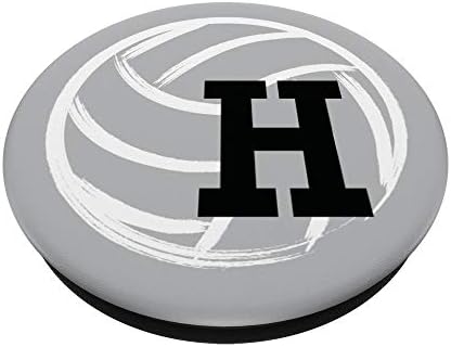 Monograma inicial H - vôlei cinza com letra H