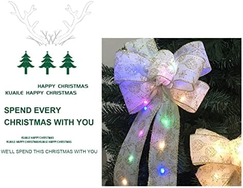 3PK Christmas Luminous LIGH LIGH CURO DUPLA PARTILHA CIRBA DO CHATAL TREELOR DOCORATION Bow