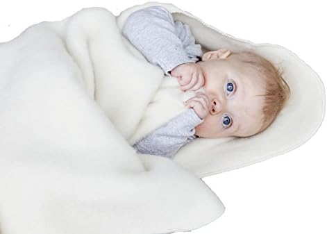 Lanacare Organic Merino Wool Baby Clanta, branco natural