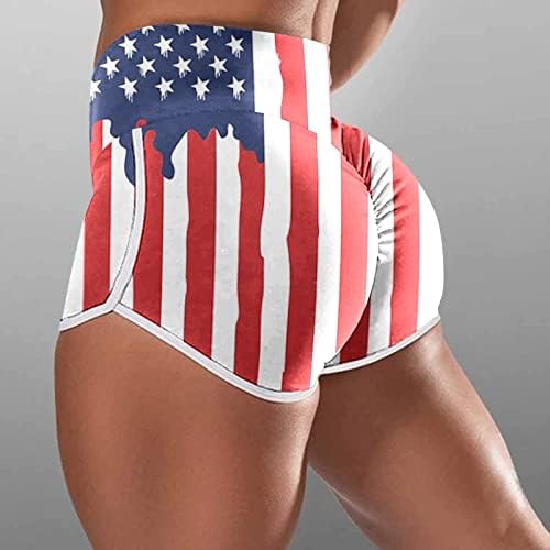 Aldeias de cintura alta para mulheres American Flag Oppa Slim Independência Dia do Dia