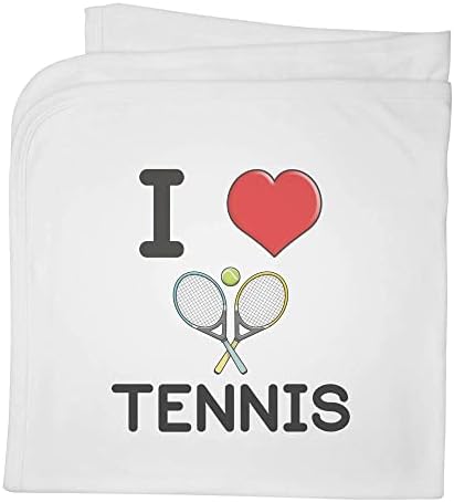 Azeeda 'I Love Tennis' Cotton Baby Blain / Shawl