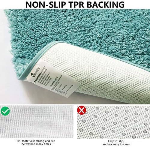 Tapetes de banheiro de microfibra tuddrom, tapete de banho absorvente macio, tapete lavável para máquina sem