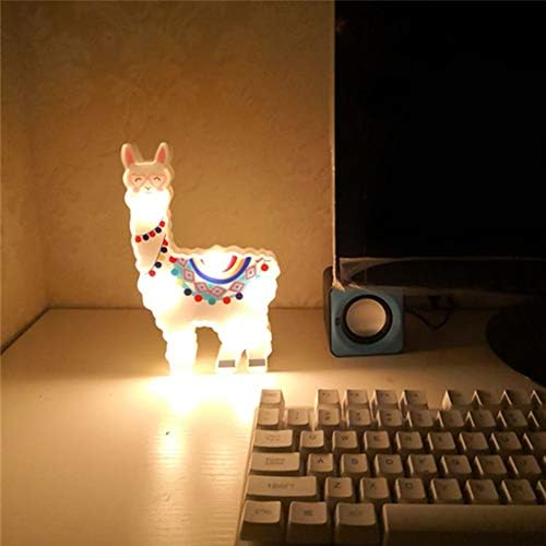 Lhama Gifts Toys for Kids Wall Decoration Night Lamp, Alpaca 3D Ilusão Lâmpada Night Light, Light Up