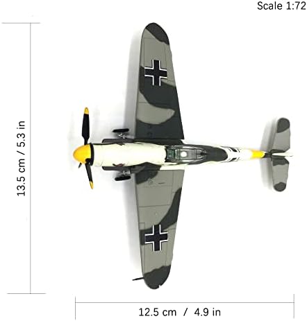1/72 escala Alemão da Segunda Guerra Mundial Messerschmidt BF-109 Modelo de caça de caça Aviões Displanos Militares de exibição Milody para coleção Modelo clássico