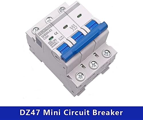 Aybal 1pcs disjuntor 3 pólo DIN Rail 400V ~ Mini Caixa de distribuição de interruptor de ar doméstico Equipamento mecânico