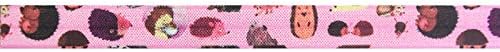 2 5 10 jardas de 5/8 15mm de ouriço rosa Dobra sobre elastictics spandex cetim fita fita adesiva Tir