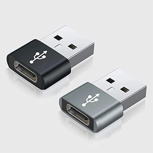 Usb-C fêmea para USB Adaptador rápido compatível com seu ZTE Axon 9 para carregador, sincronização, dispositivos