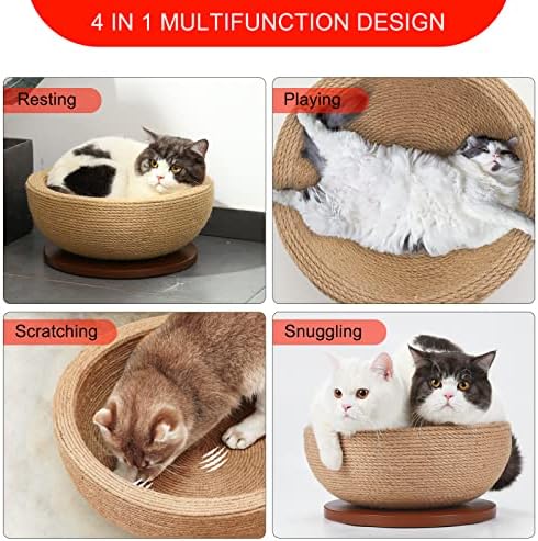 Pet True Friends Cat Scratcherlounge, Cat Scratch Bed Bowl Pad Nest para gatos internos Garra de moagem